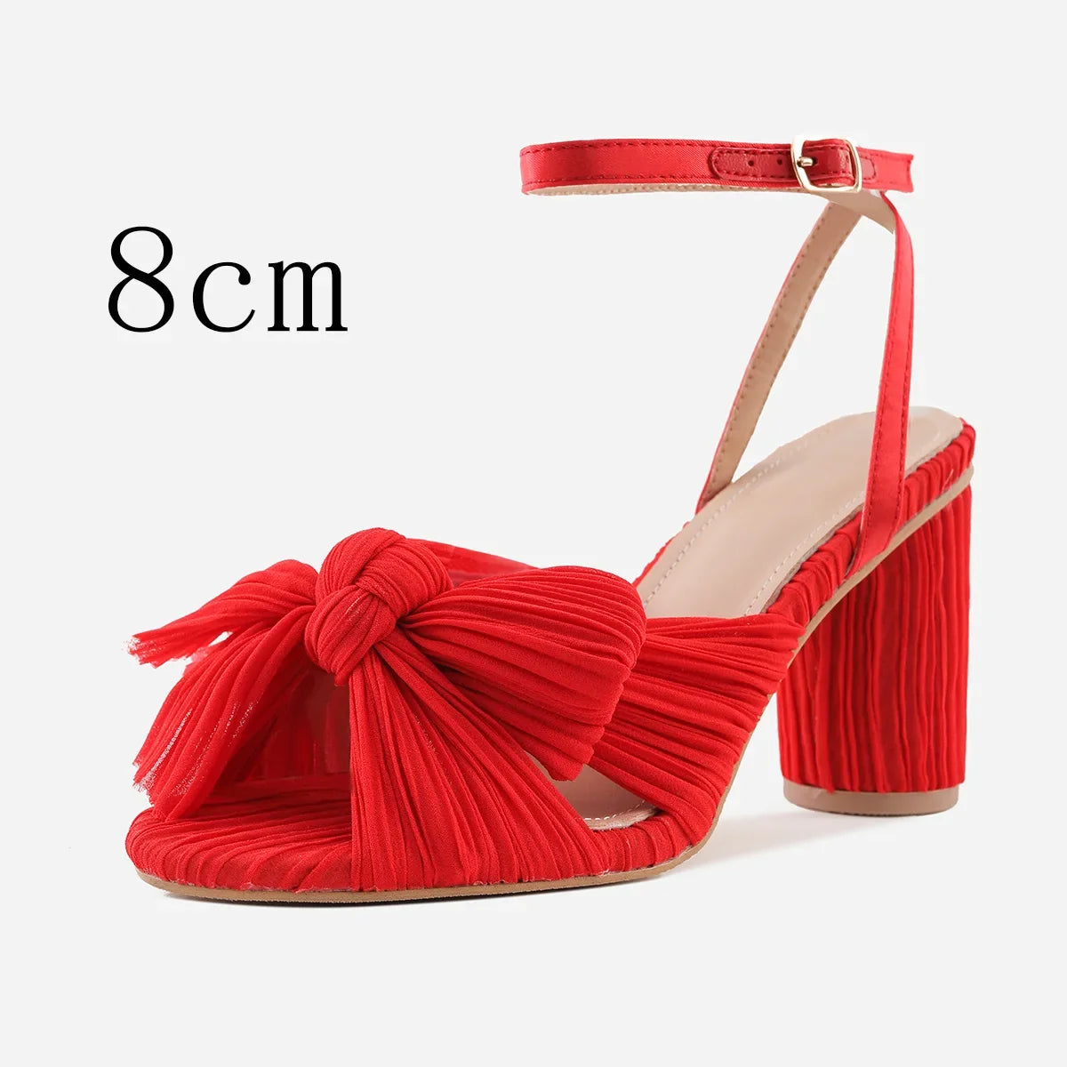 Cute Bow High Heel Sandals – Round Heel Formal Party Shoes for Wedding & Parties