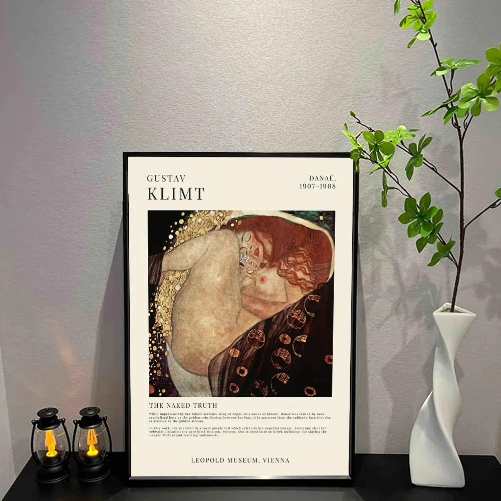 G-Gustav Klimt Poster Wall Art Print Poster Decorative Mural Modern Home Decor Birthday Gift Unframed Canvas Garage Room