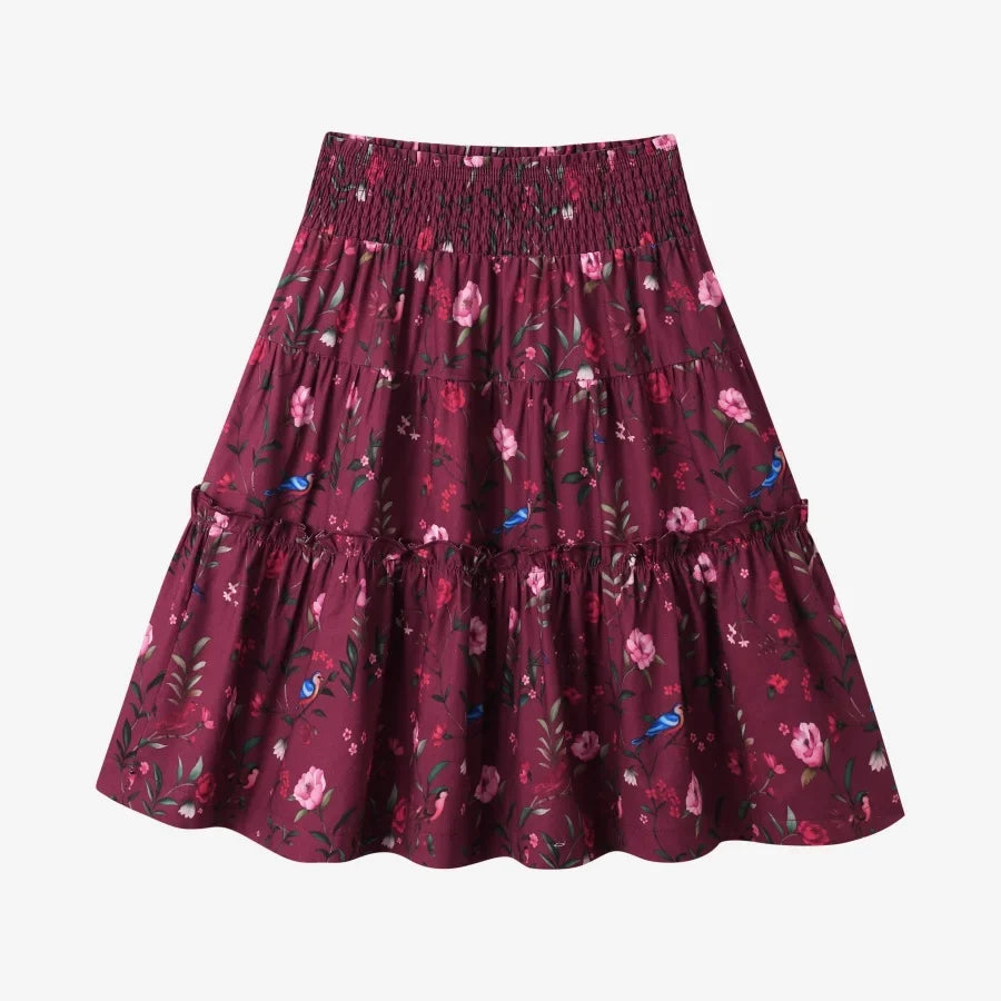 Burgundy Collection Shabbos cotton print Smocking dress check shirt soft wool knitting family match clothes boys girls