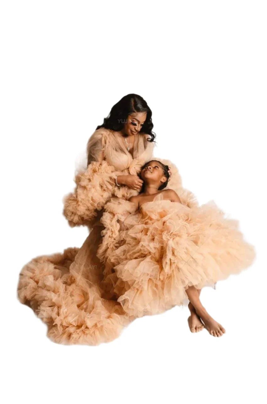 Fluffy Tulle Gown for Photoshoots