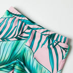 Fashion Family Swimsuit Set for Girls Boys Dad Mom Matching Clothing Outfits Mommy and Me Daughter Son Leaf Print Beach Swimming