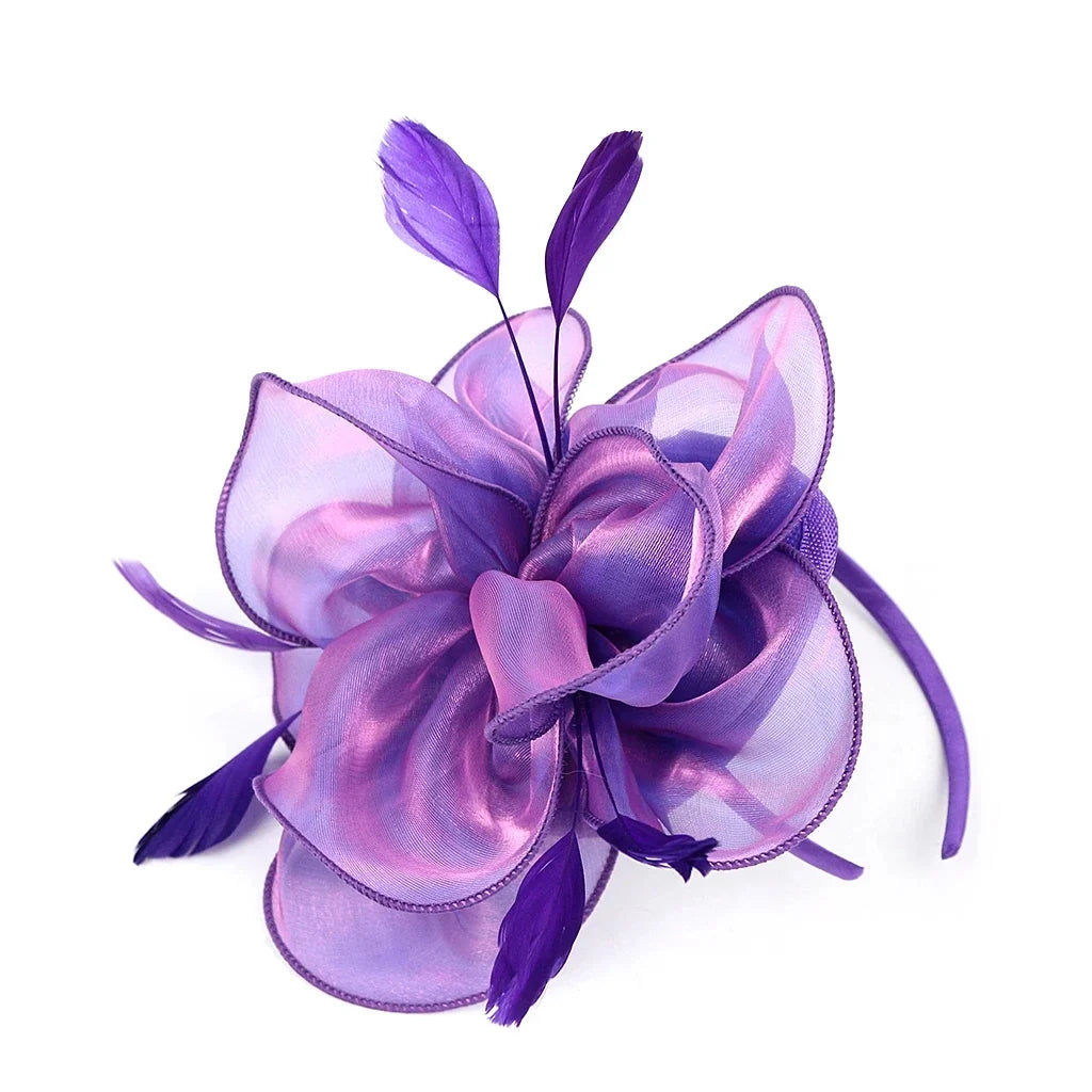 Fascinator Hats for Women  -  Feather Headwear for Tea Parties, Kentucky Derby, Weddings & Church Events