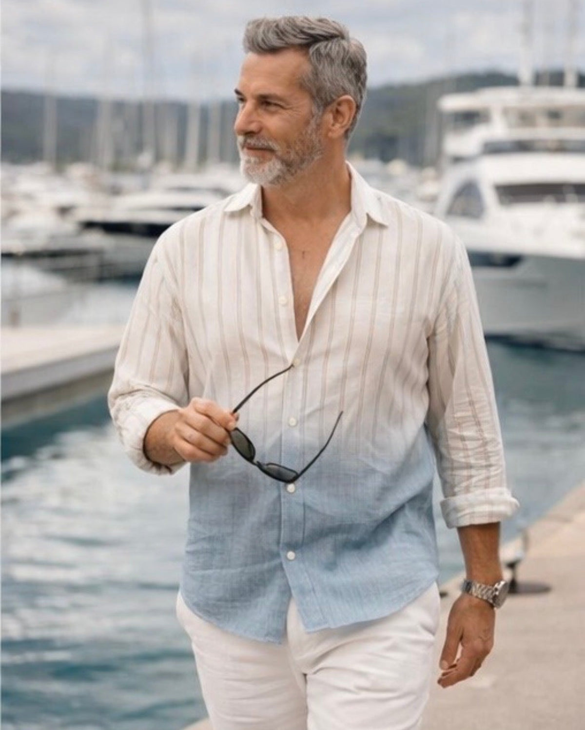 Surat Striped Ombre Dyed Relaxed Fit Everyday Men's Shirt - Multiple Colors Available