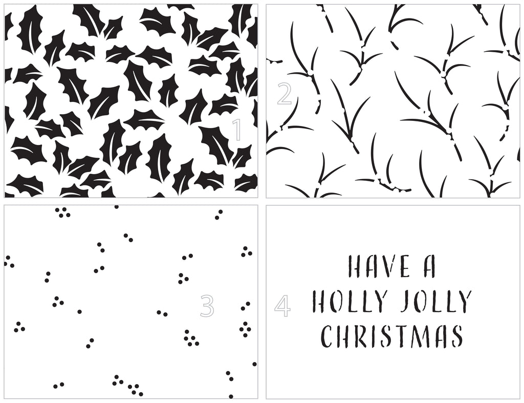 The Crafters Workshop A2 Layered Holly Background