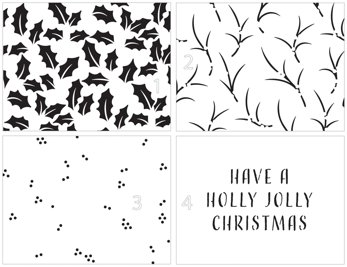 The Crafters Workshop A2 Layered Holly Background