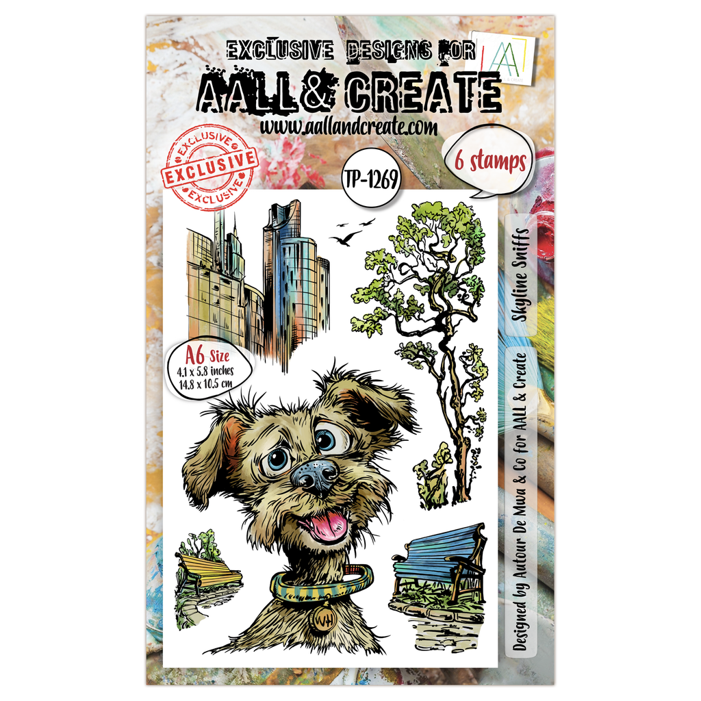 AALL and Create - A6 Stamp Set - Skyline Sniffs