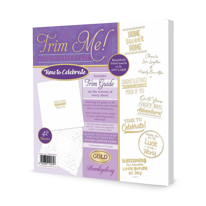 Trim Me! Foiled Insert Pad - Time to Celebrate - Gold