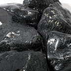 Black Tourmaline Tumbled Stones A - Free Form - 1lb