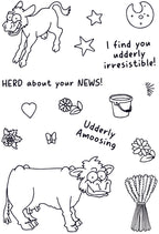 Creative Expressions Udderly IrresistIble 6 in x 4 in Clear Stamp Set