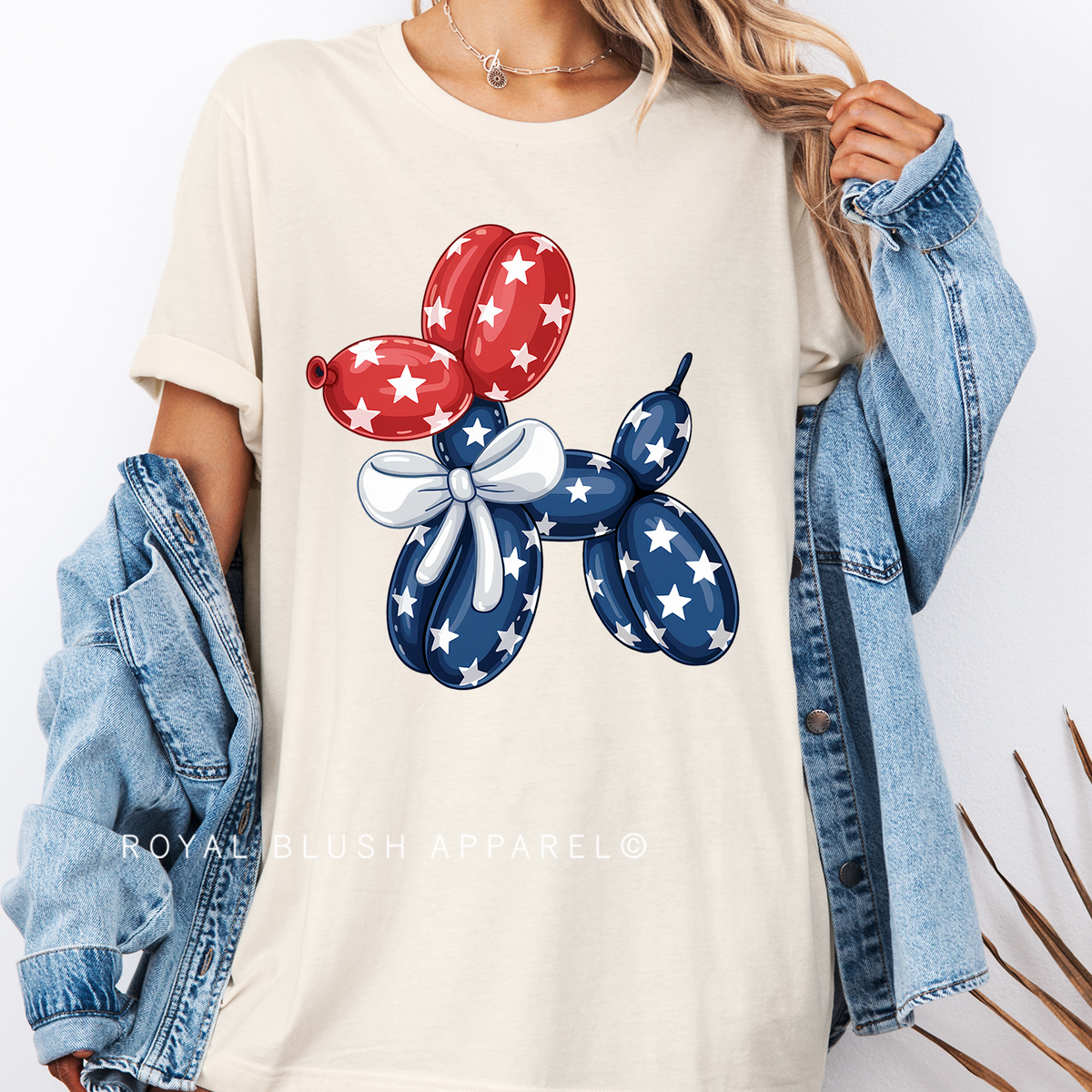 USA Dog Balloon DTF Transfer