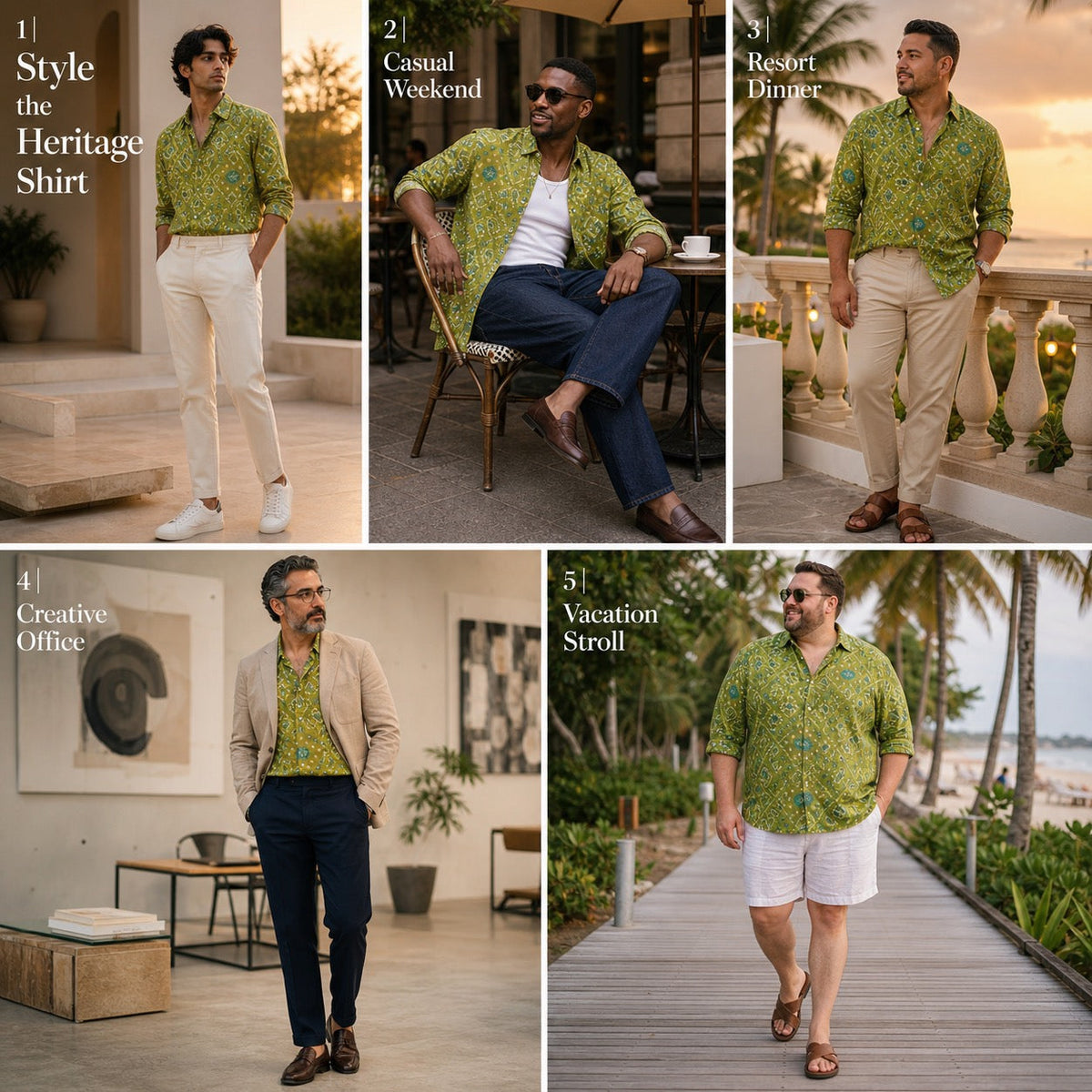 Udaipur Handcrafted Bandhani Tie & Dye Shirt - Green