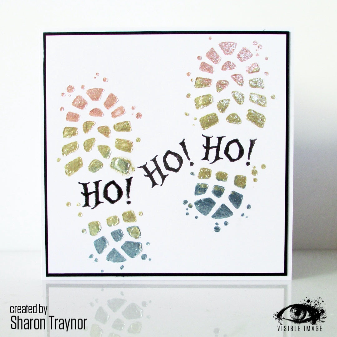 Visible Image Boot Prints Stencil - 6 x 6
