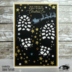 Visible Image Boot Prints Stencil - 6 x 6