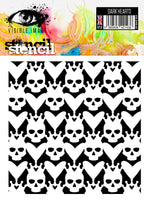 Visible Image Dark Hearts Stencil - 6 x 6