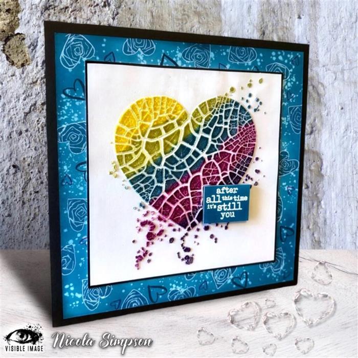 Visible Image Heart Ink Stencil - 6 x 6