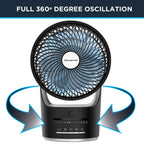 ROWENTA 360 Compact Force Air Circulation Fan - Blemished package with full warranty - VU2410U7