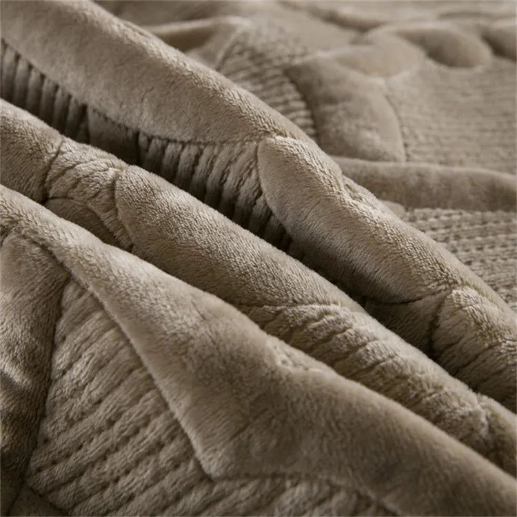Plume 3 Pc Velvet Light Weight Quilted Comforter Set - Multiple Options