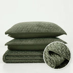 Plume 3 Pc Velvet Light Weight Quilted Comforter Set - Multiple Options
