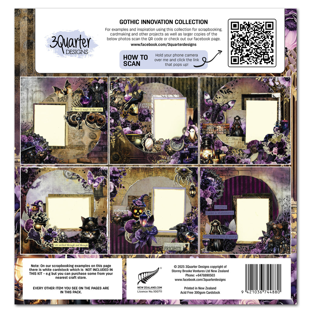 3Quarter Designs Gothic Innovation 12x12 Design Paper & Diecuts Set