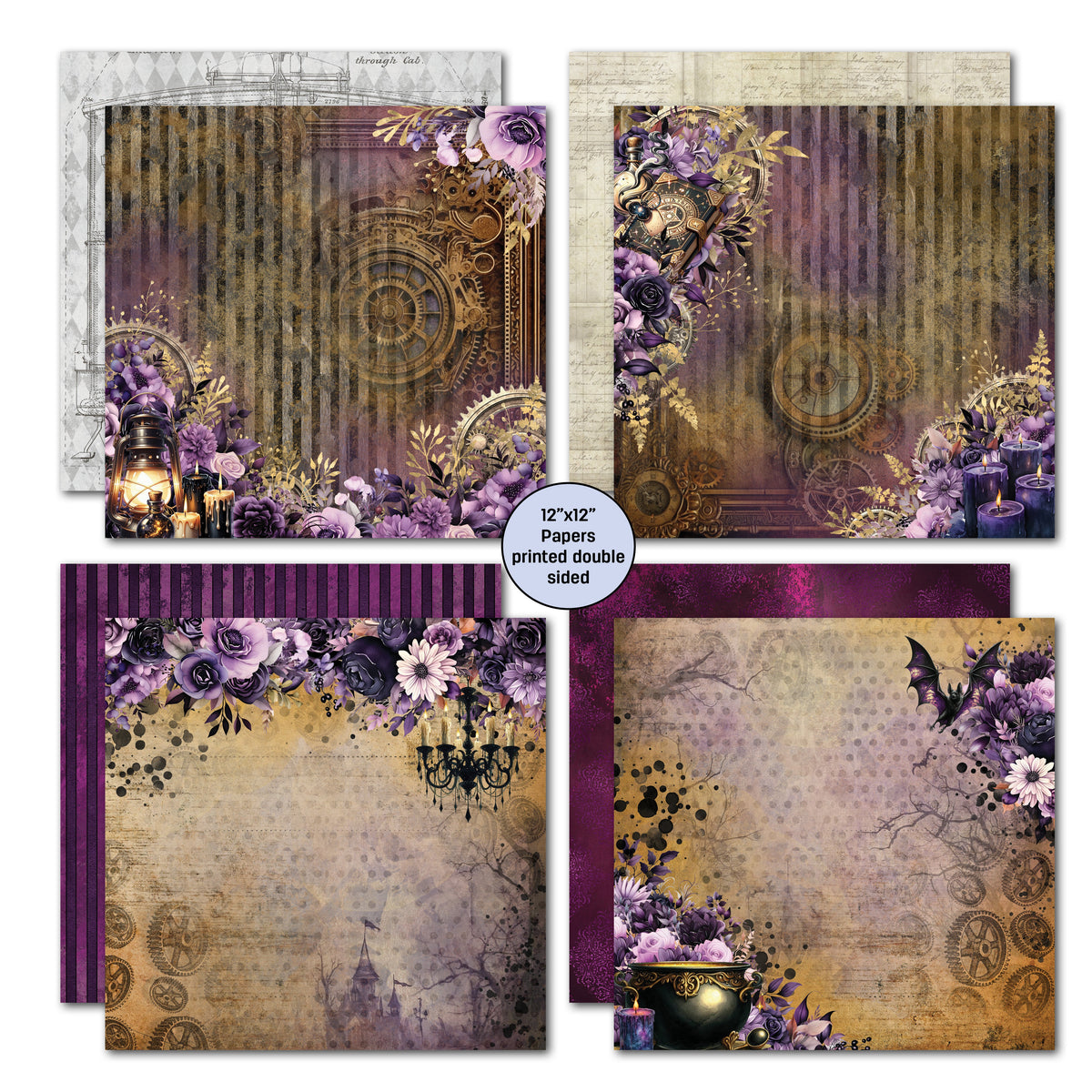3Quarter Designs Gothic Innovation 12x12 Design Paper & Diecuts Set