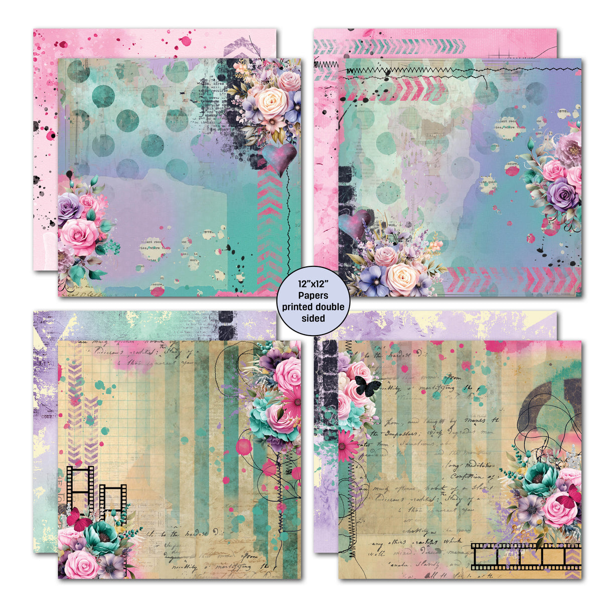 3Quarter Designs Teenage Dream 12x12 Design Paper & Diecuts Set