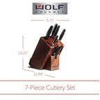 Wolf Gourmet WGCU100S 7 Piece Cutlery Knife Set- Blemished Package with Full Warranty
