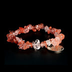 Cherry Quartz Chip Bracelet (Enhanced)