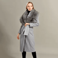 Elegant Cashmere Wool Coat for Women with Luxurious Large...