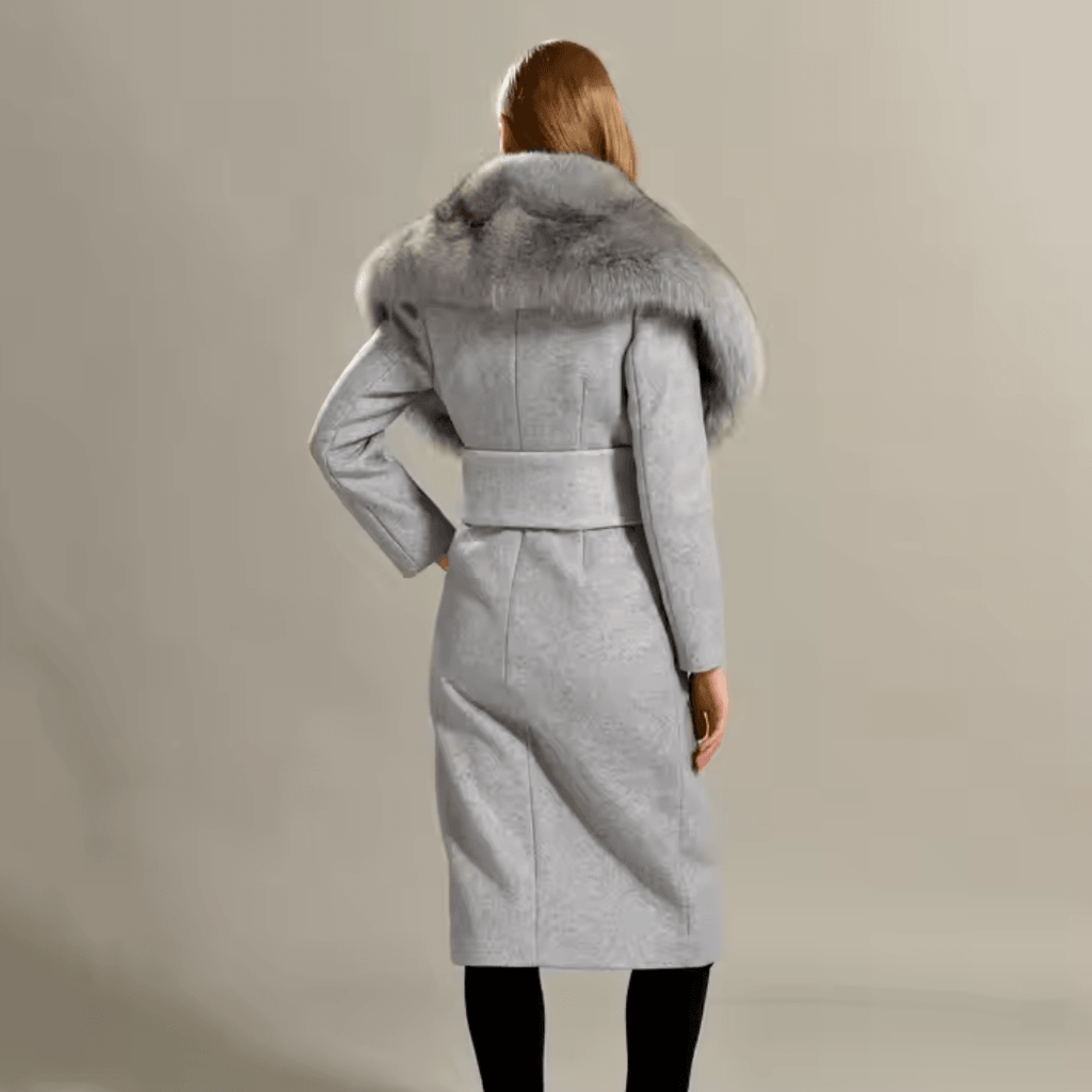 Elegant Cashmere Wool Coat for Women with Luxurious Large...