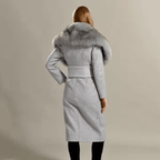Elegant Cashmere Wool Coat for Women with Luxurious Large...