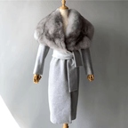 Elegant Cashmere Wool Coat for Women with Luxurious Large...