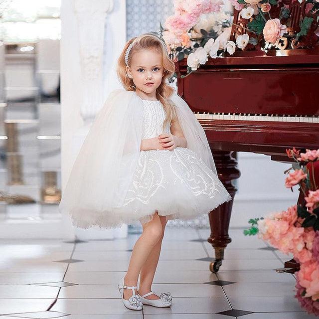 Cape Ball Gown - Glitter First Communion Dress