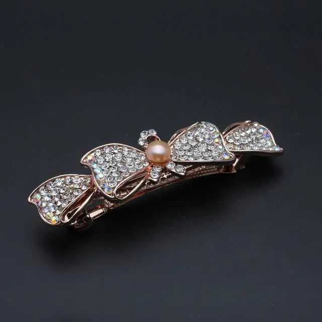 Girls' Hair Clips with Freshwater Pearls