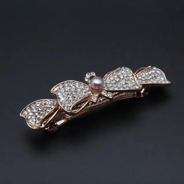 Girls' Hair Clips with Freshwater Pearls
