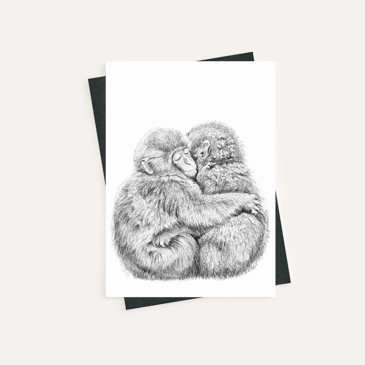 Monkey Hug - Greeting Card