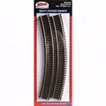 Atlas HO Code 83 Curved Snap Track 18" Radius Brown Ties Nickel Silver Pkg of 6