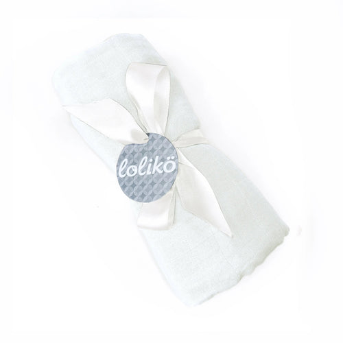 Mousseline en bambou pour bébé – Blanche