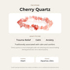 Cherry Quartz Chip Bracelet (Enhanced)