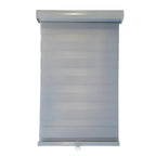 ITY CDNG-3 27 Olivia Stone Cordless Polyester Zebra Day-Night Blind 27"x84" in Grey