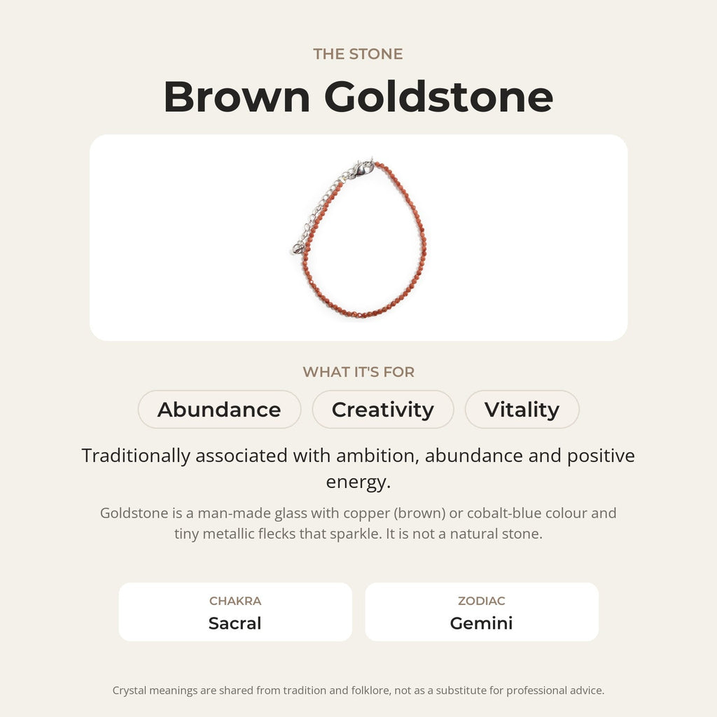 Brown Goldstone Bracelet - 2-3mm