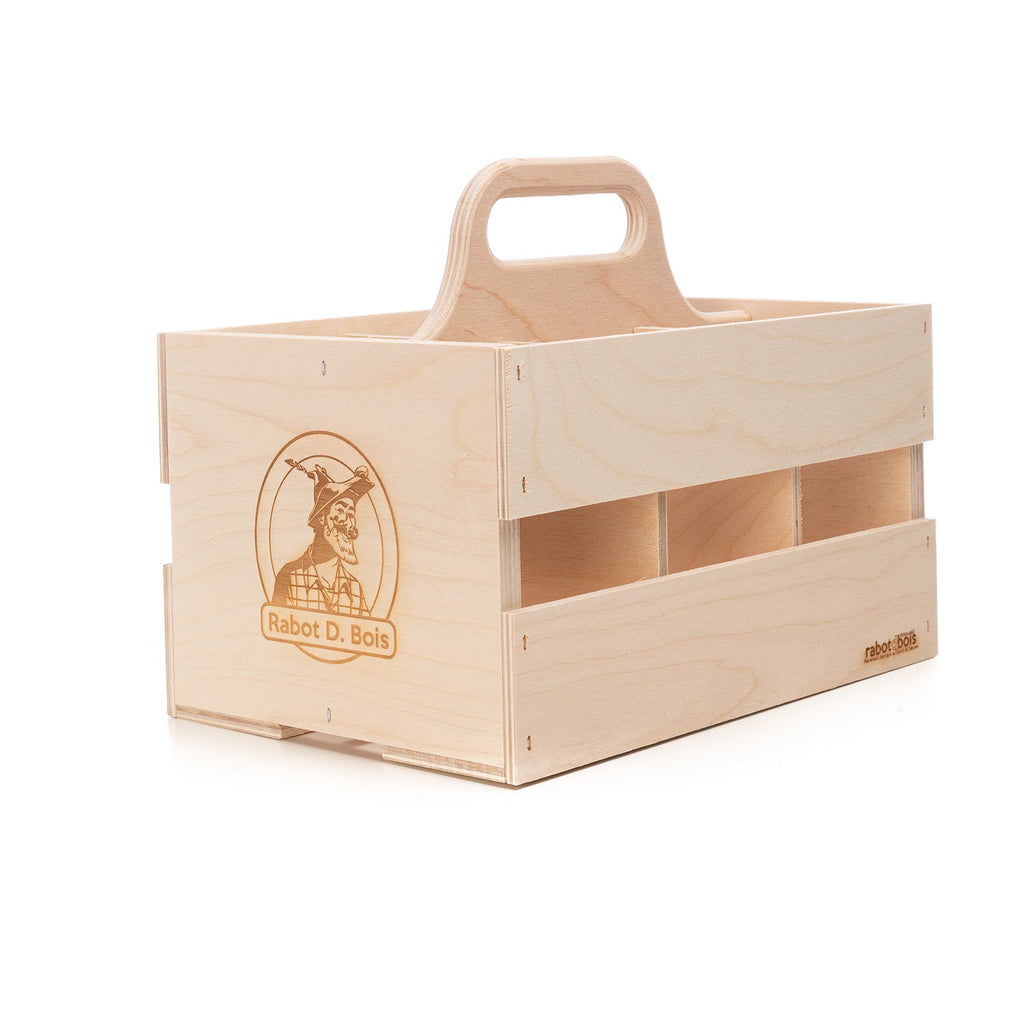 6-Pack - Caisse en bois pour bouteilles et canettes