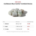 Caribbean Blue Calcite Tumbled Stones