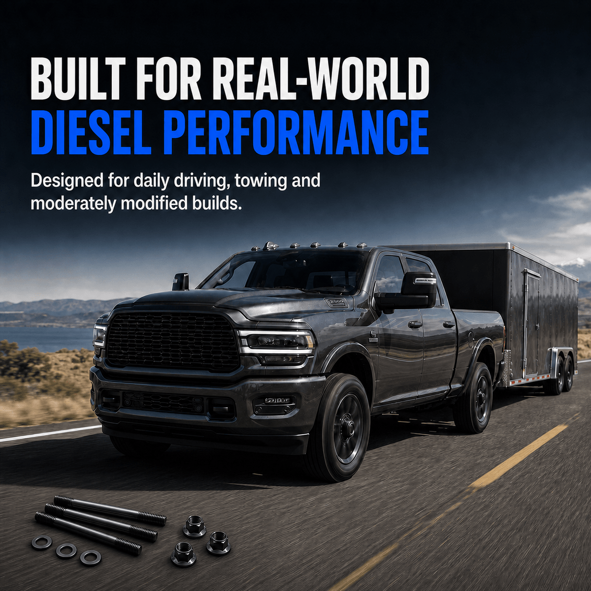 Head Stud Kit & Rocker Arm Combo Kit - 1989-1998 12V 5.9L Dodge Cummins