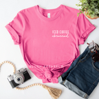 Iced Coffee Obsessed Cursive Graphic T-Shirt