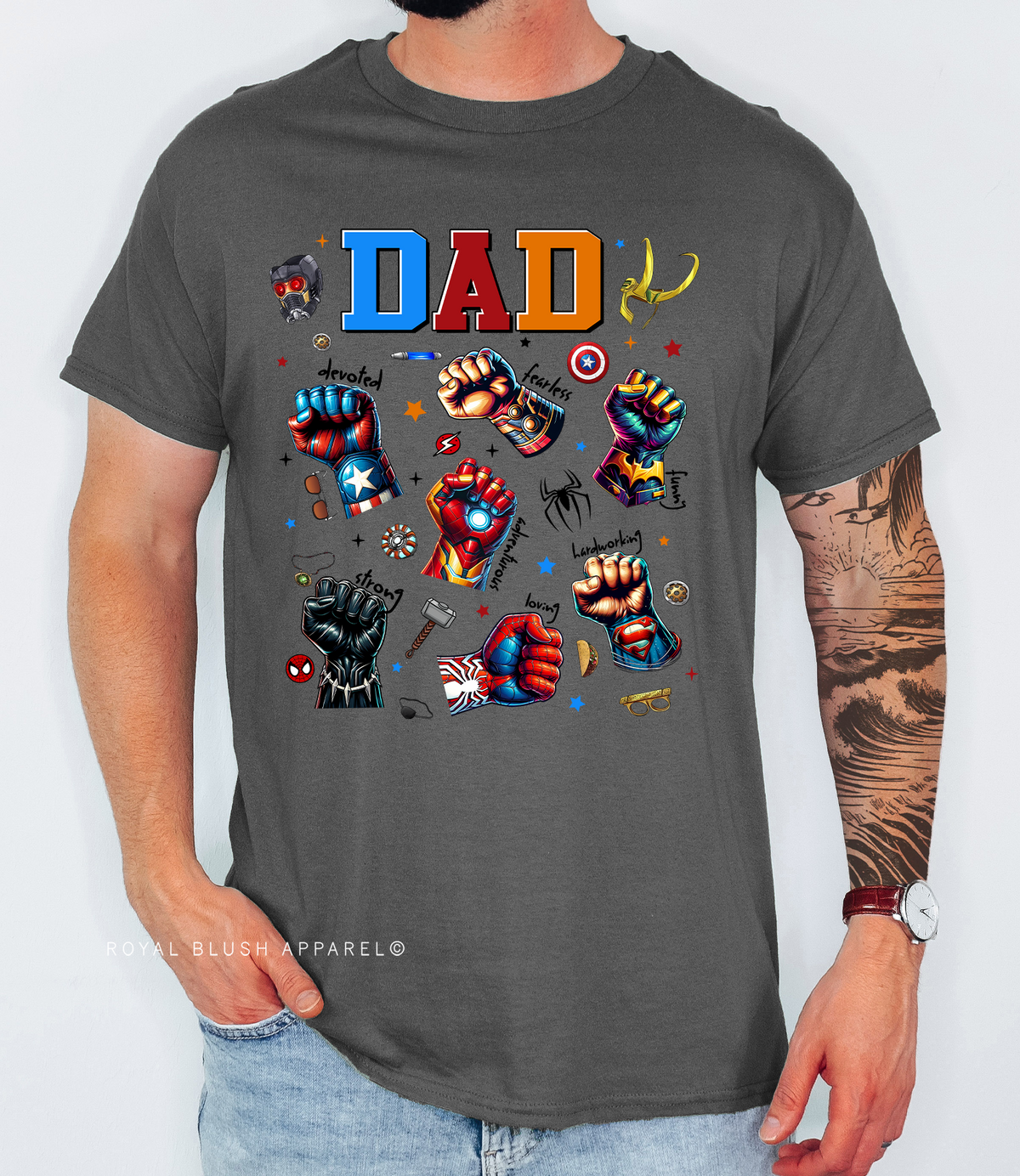 Devoted Fearless Strong Dad DTF Transfer