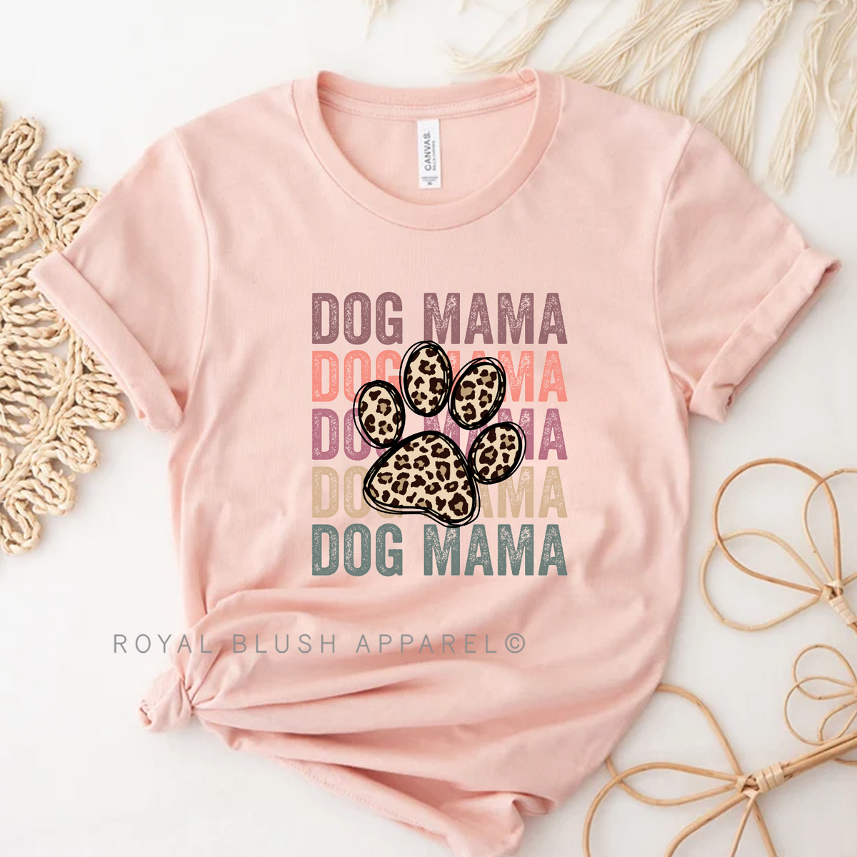 Leopard Dog Mama Graphic T-Shirt