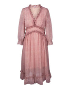 Casual Butterfly Sleeve High Waist Chiffon Dress