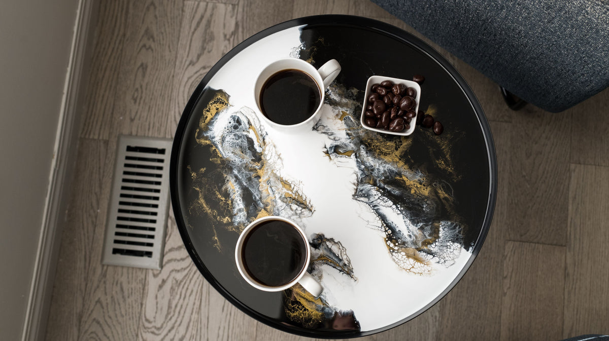 Resin Accented Side Table