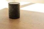 Travertine and Lava Rock Jar with Lid