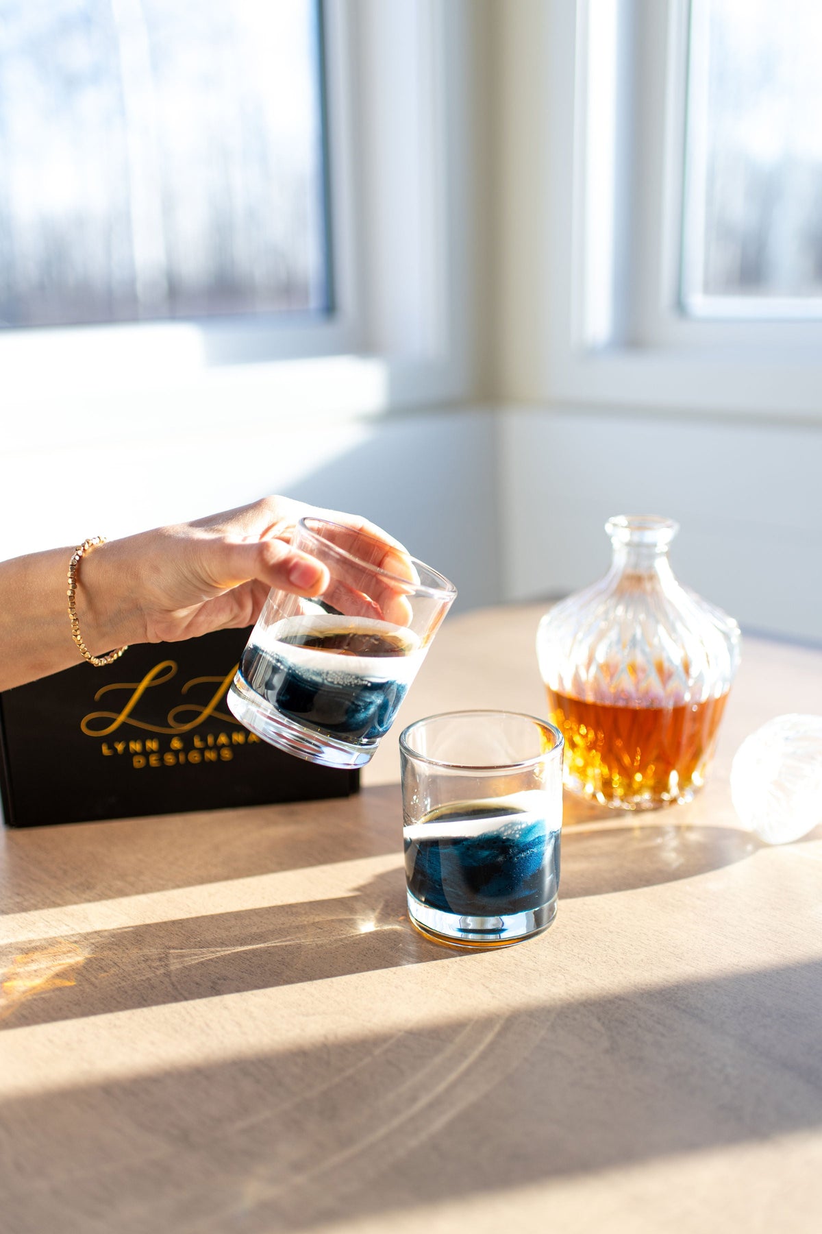 Resin Coated Whisky Glasses (Set of 2) - back in stock!